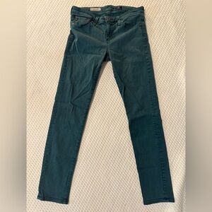 Ag Adriano Goldschmied Jeans - The Stevie Ankle Slim Straight Leg - Teal
